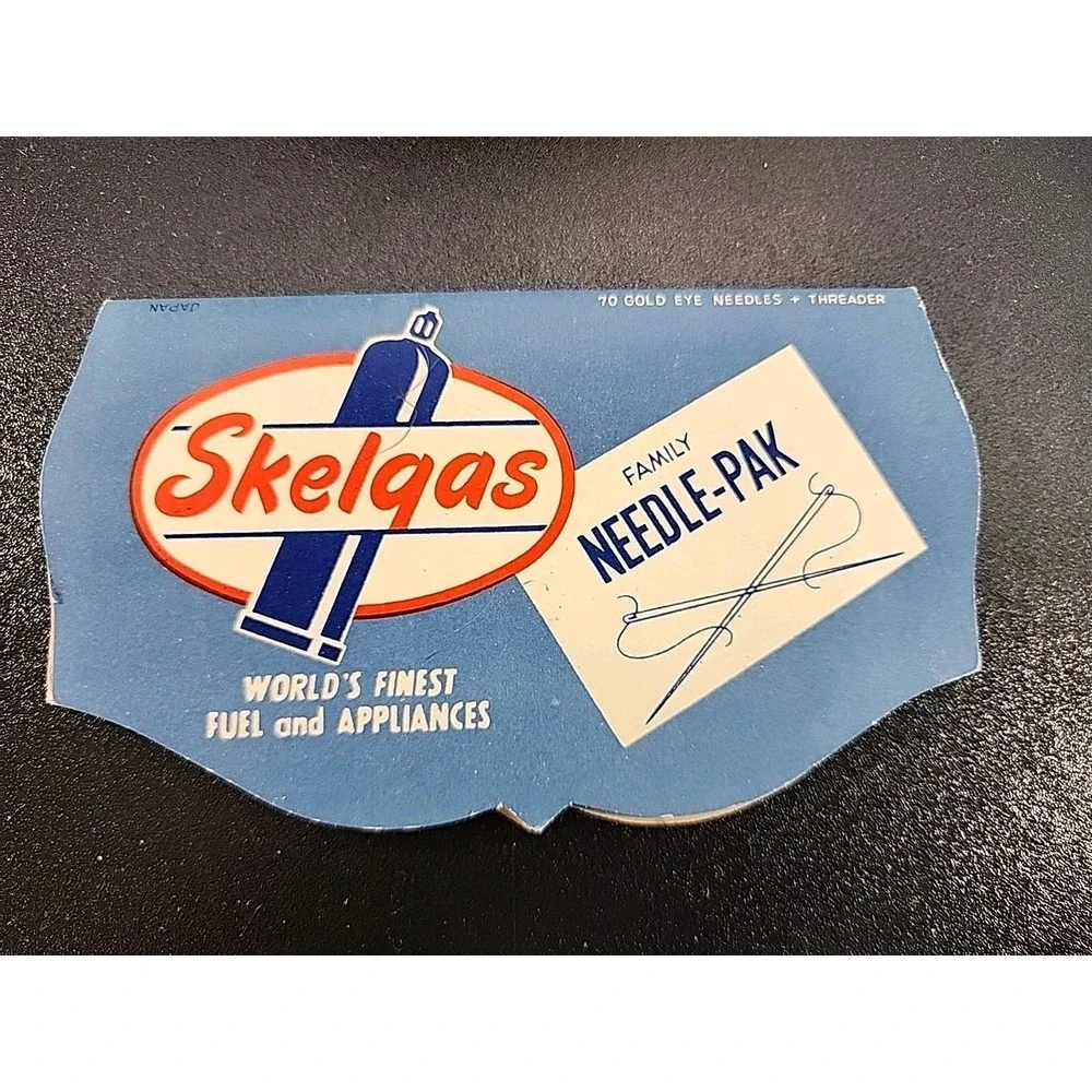 Vintage Skelgas Dealer Promo SKELLY OIL, CO Sewing Needle Pak‎ Pack Advertising
